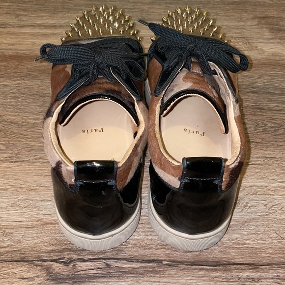 Christian Louboutin studded camouflage sneakers size - 39.5 - Picture 3 of 7